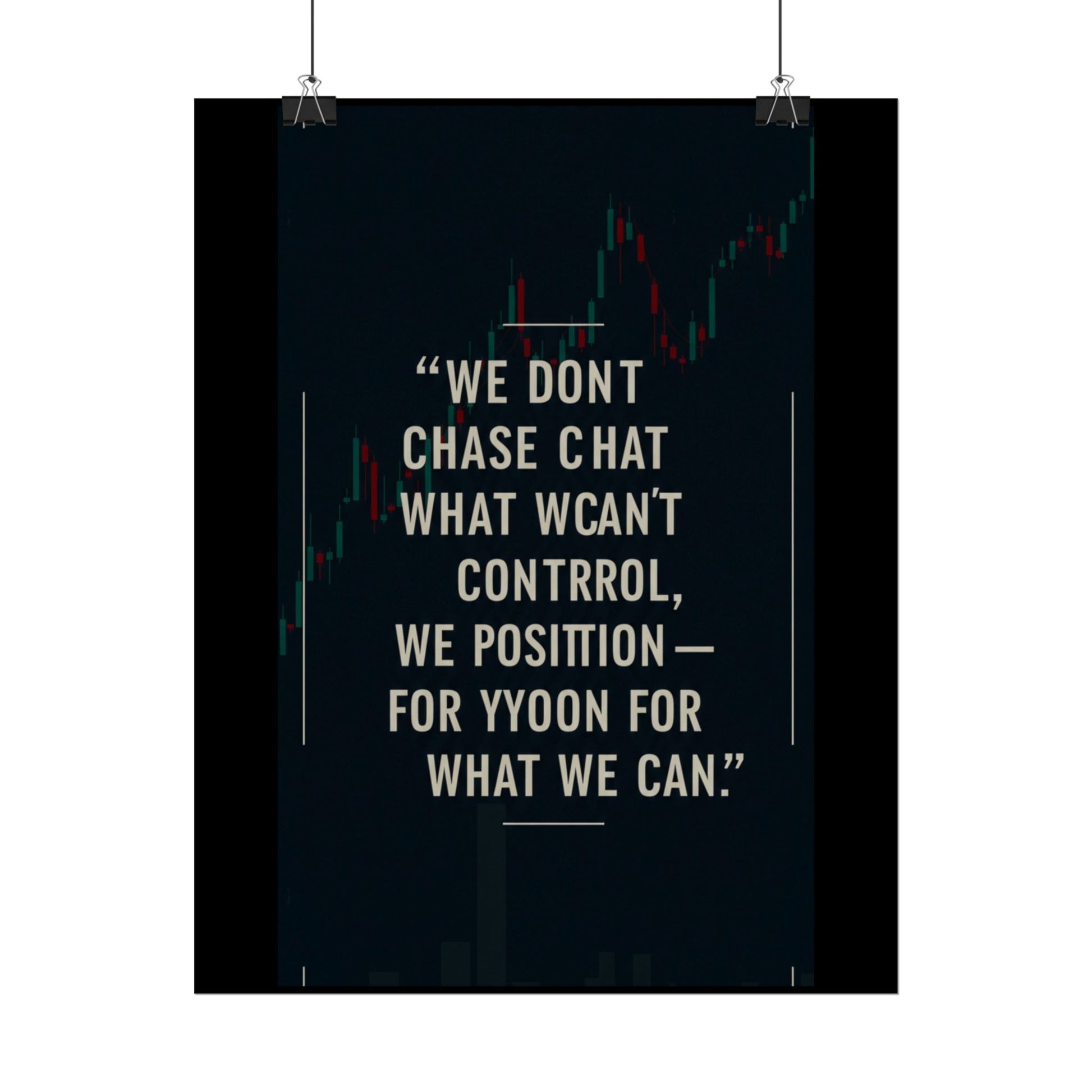 We Don’t Chase What We Can’t Control Art Poster, Motivational Quote Print, Modern Home Decor, Office Inspiration, Thoughtful Gift Idea - Candleholm