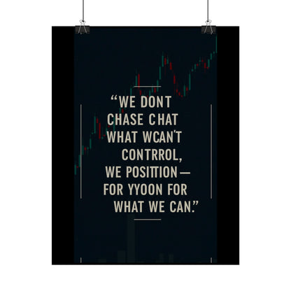 We Don’t Chase What We Can’t Control Art Poster, Motivational Quote Print, Modern Home Decor, Office Inspiration, Thoughtful Gift Idea - Candleholm