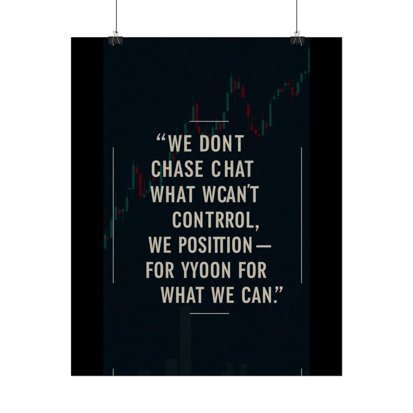 We Don’t Chase What We Can’t Control Art Poster, Motivational Quote Print, Modern Home Decor, Office Inspiration, Thoughtful Gift Idea - Candleholm