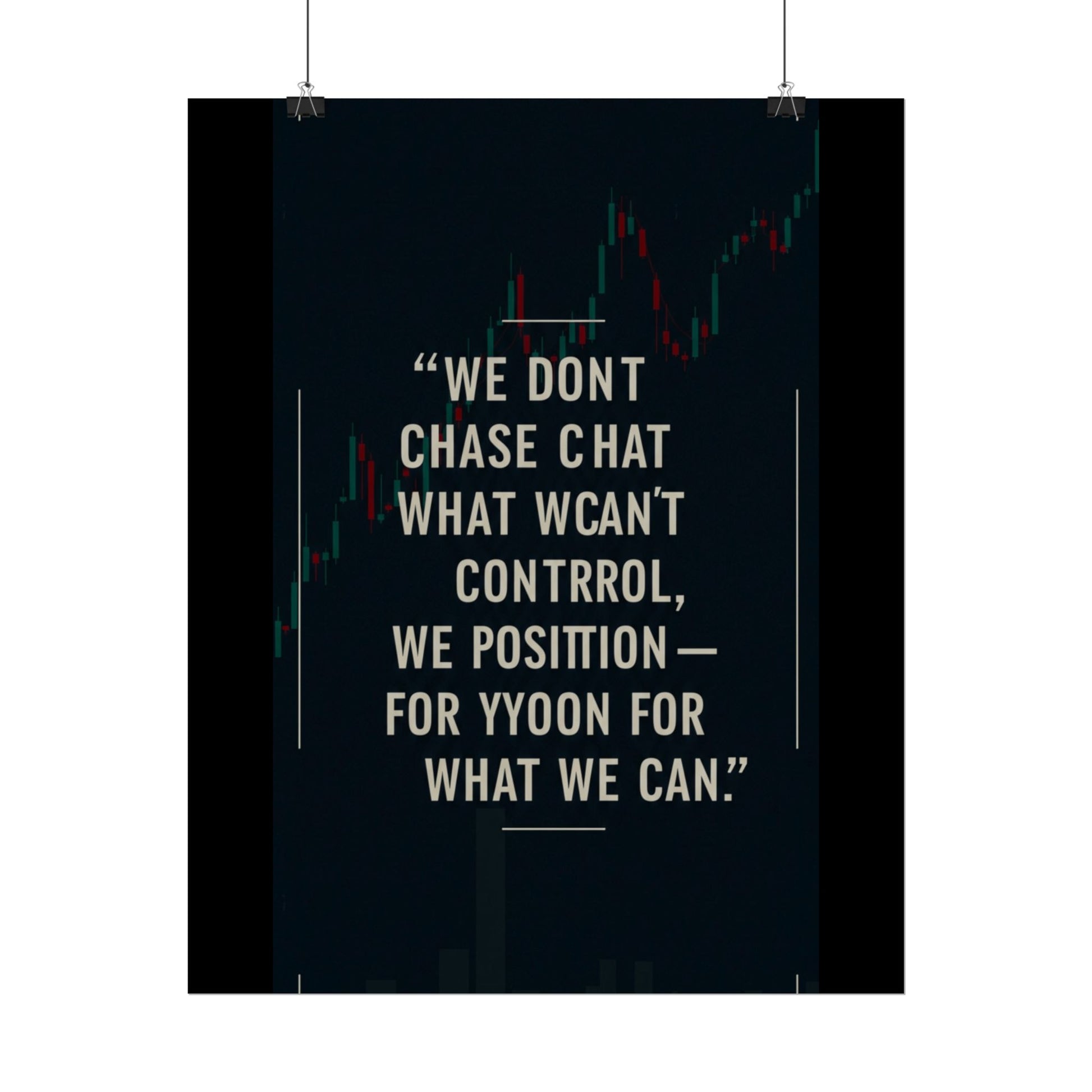 We Don’t Chase What We Can’t Control Art Poster, Motivational Quote Print, Modern Home Decor, Office Inspiration, Thoughtful Gift Idea - Candleholm