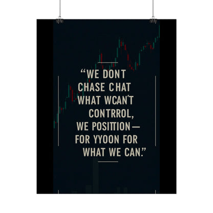 We Don’t Chase What We Can’t Control Art Poster, Motivational Quote Print, Modern Home Decor, Office Inspiration, Thoughtful Gift Idea - Candleholm