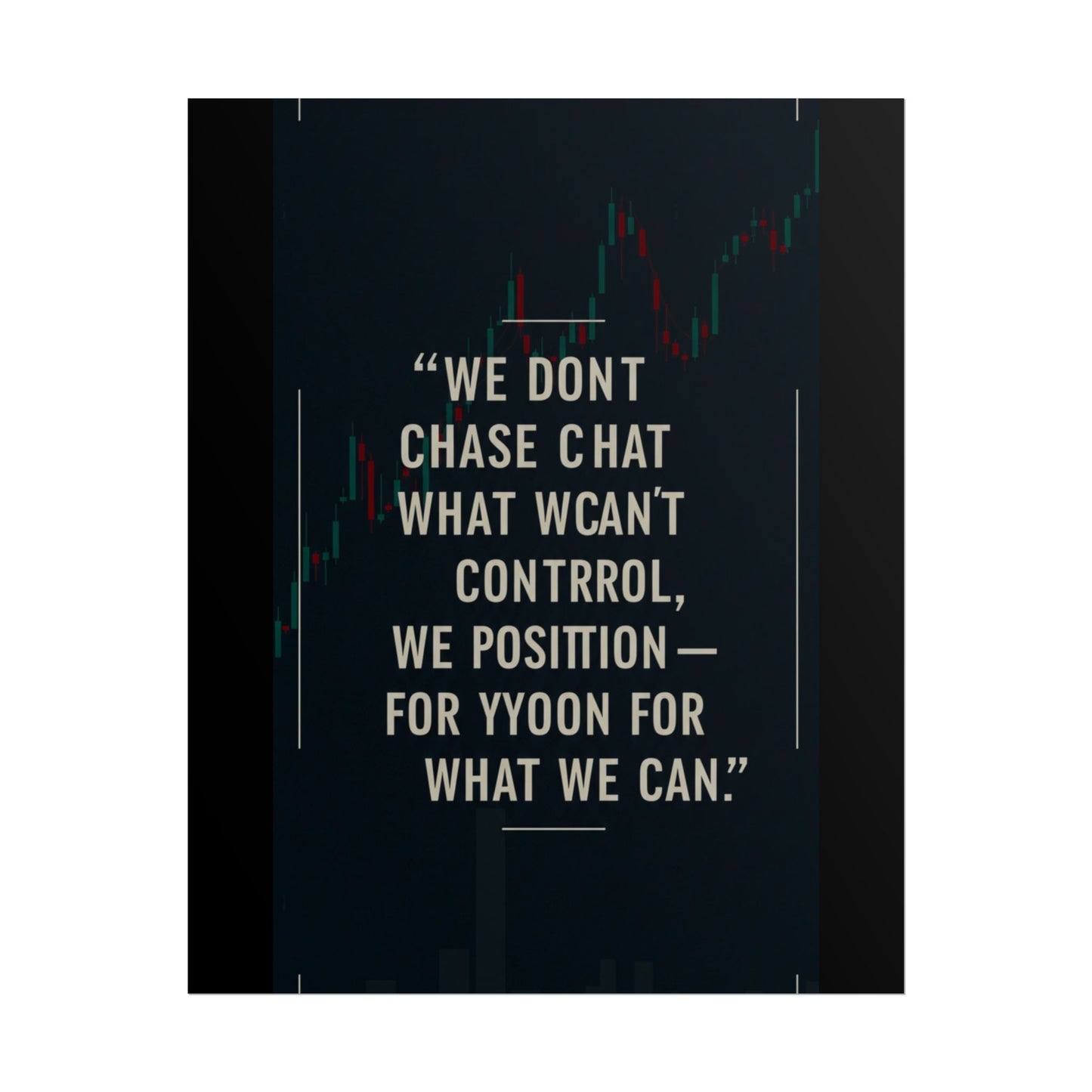 We Don’t Chase What We Can’t Control Art Poster, Motivational Quote Print, Modern Home Decor, Office Inspiration, Thoughtful Gift Idea - Candleholm