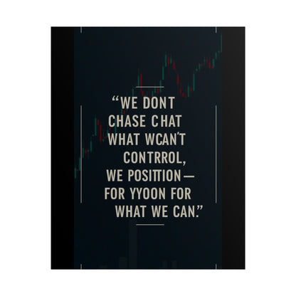 We Don’t Chase What We Can’t Control Art Poster, Motivational Quote Print, Modern Home Decor, Office Inspiration, Thoughtful Gift Idea - Candleholm