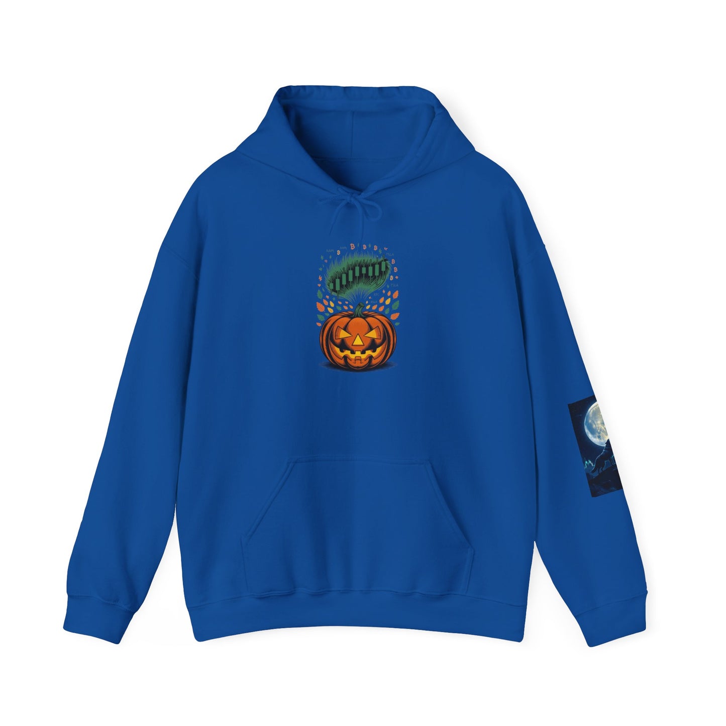 Pumpkin Pump – Bullish Halloween Rally Hoodie  Cozy Unisex Sweatshirt for Fall, Pumpkin and Moon Design, Perfect for Autumn Celebrations, Comfortable Gift [...] - Candleholm