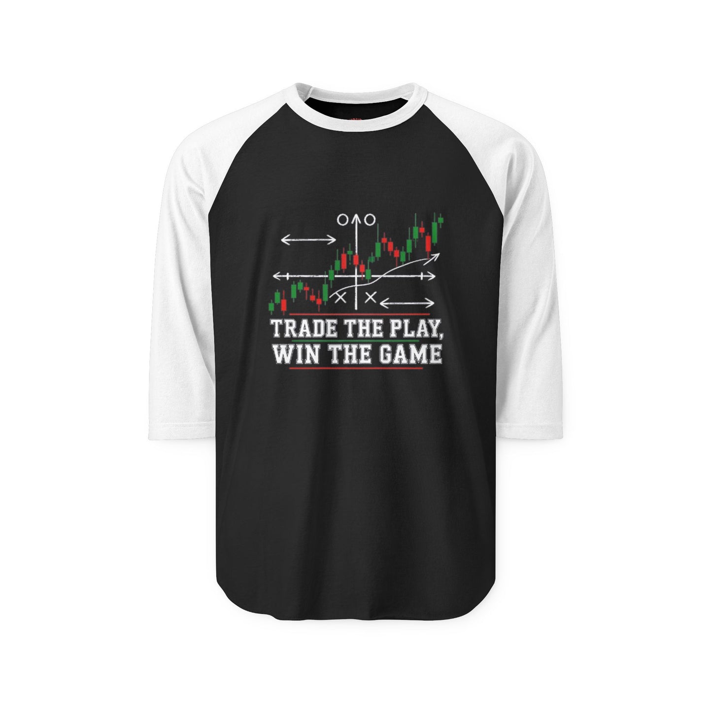 Trading Floor Stock Market Bull and Bear Three-Quarter Sleeve Raglan Shirt - Candleholm