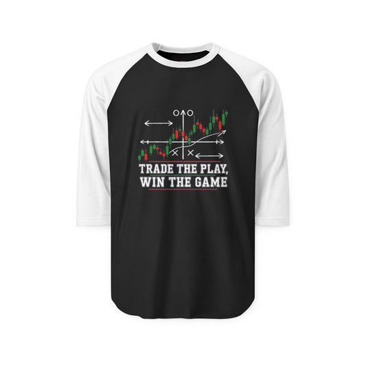 Trading Floor Stock Market Bull and Bear Three-Quarter Sleeve Raglan Shirt - Candleholm