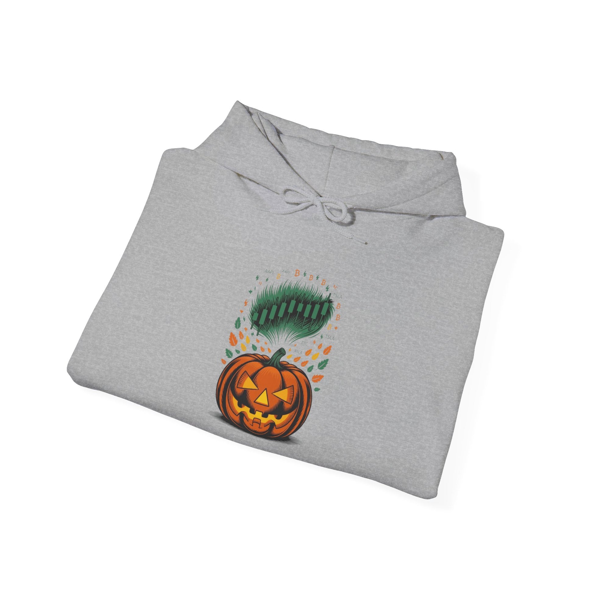 Pumpkin Pump – Bullish Halloween Rally Hoodie  Cozy Unisex Sweatshirt for Fall, Pumpkin and Moon Design, Perfect for Autumn Celebrations, Comfortable Gift [...] - Candleholm