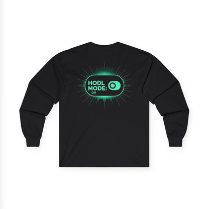 HODL Mode Long Sleeve Tee, Crypto Gift, Unisex T-Shirt, Investment Apparel, Funny Meme Shirt, Casual Wear, Layering Top - Candleholm