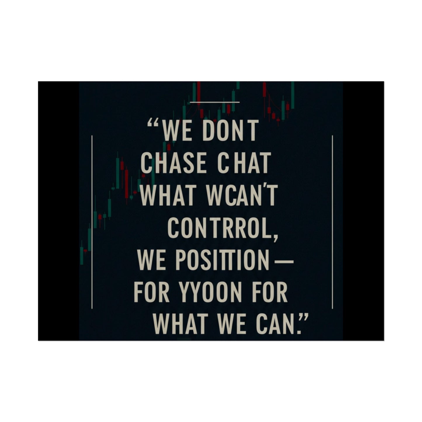 We Don’t Chase What We Can’t Control Art Poster, Motivational Quote Print, Modern Home Decor, Office Inspiration, Thoughtful Gift Idea - Candleholm