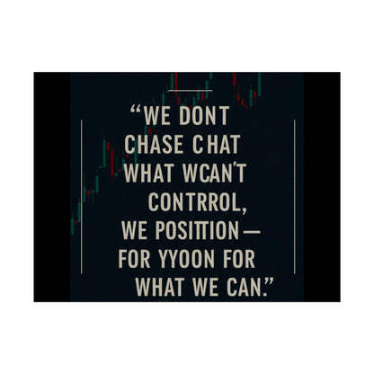 We Don’t Chase What We Can’t Control Art Poster, Motivational Quote Print, Modern Home Decor, Office Inspiration, Thoughtful Gift Idea - Candleholm