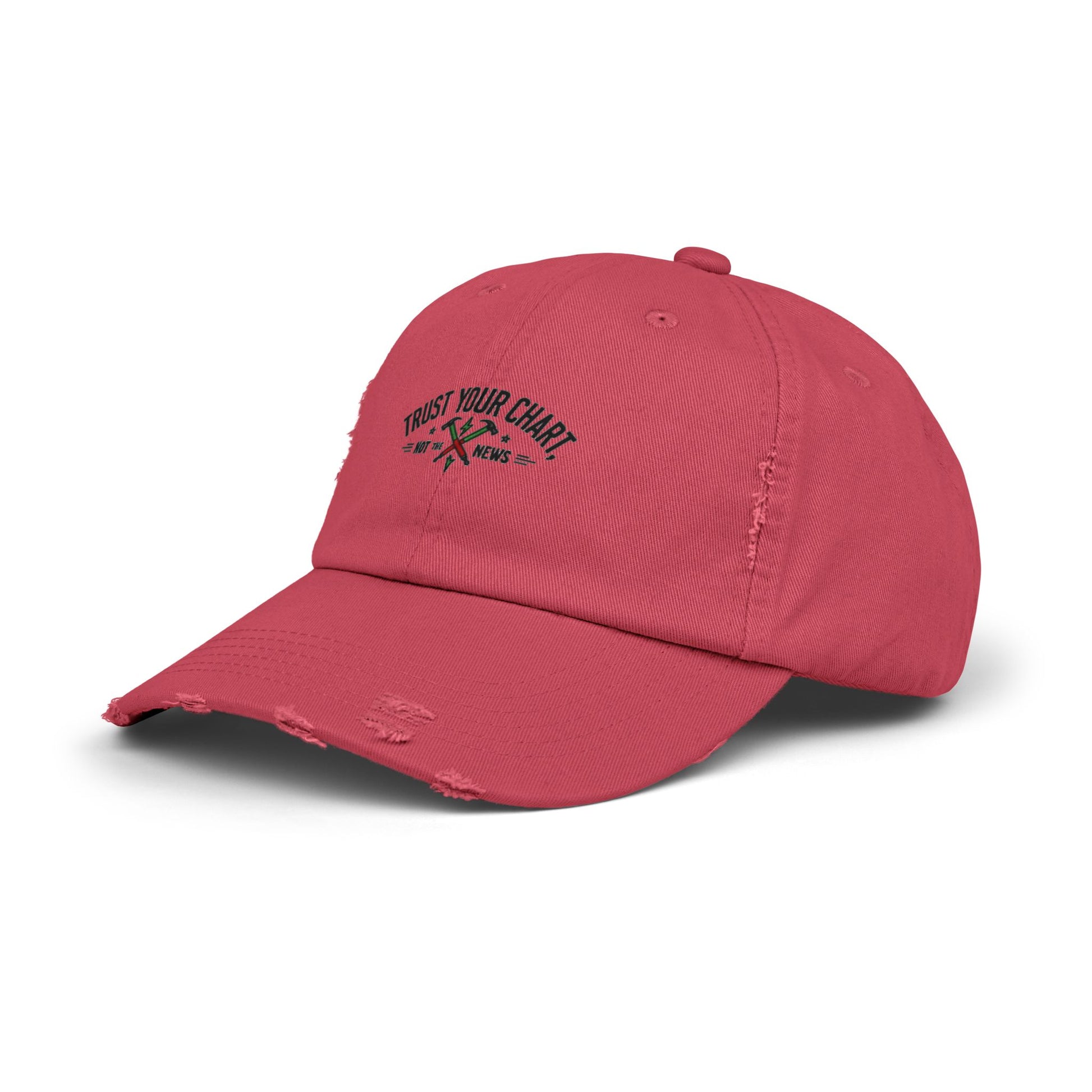 Trust Your Chart, Not the News” – Embroidered Minimalist Trading Dad Hat - Candleholm