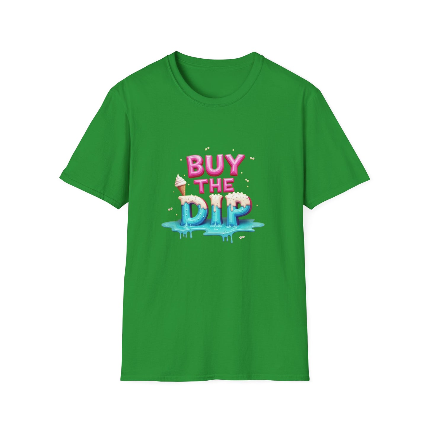 Buy The Dip Unisex Softstyle T-Shirt | Trendy Investment Tee, Crypto Apparel, Casual Wear, Gift for Traders, Financial Humor - Candleholm