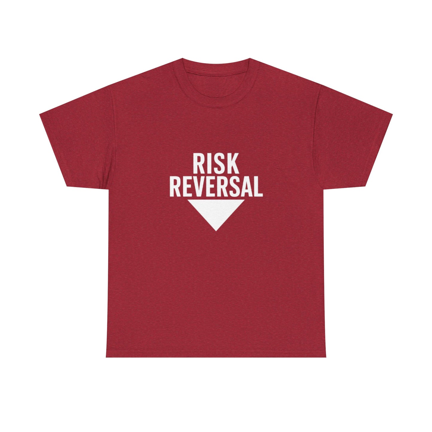 Risk Reversal Unisex Heavy Cotton Tee, Casual Graphic T-Shirt, Motivational Shirt, Relaxed Fit Tee, Thought-Provoking Wear - Candleholm
