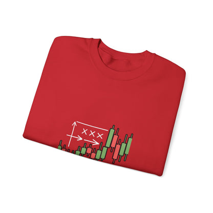 Market Playbook Sweatshirt - Chalkboard Football Trader Fall Uniform - Candleholm