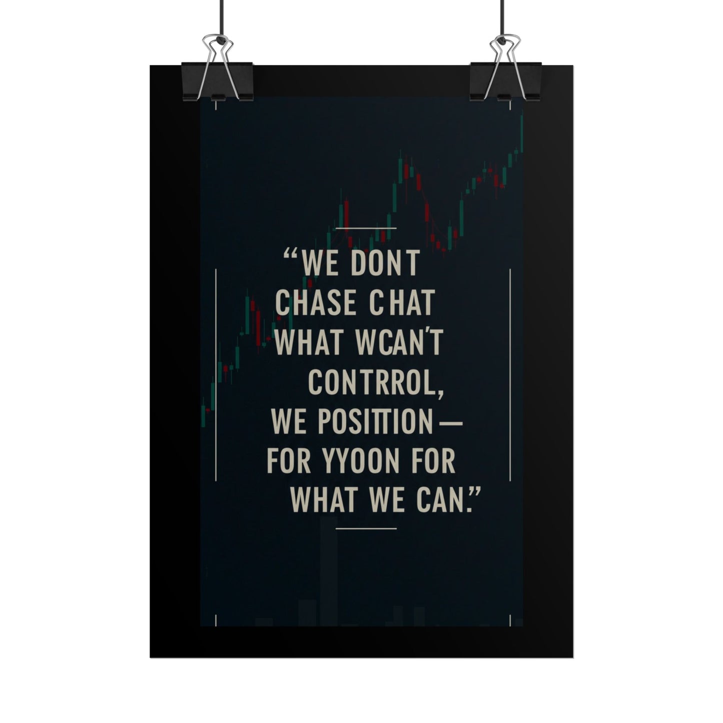 We Don’t Chase What We Can’t Control Art Poster, Motivational Quote Print, Modern Home Decor, Office Inspiration, Thoughtful Gift Idea - Candleholm