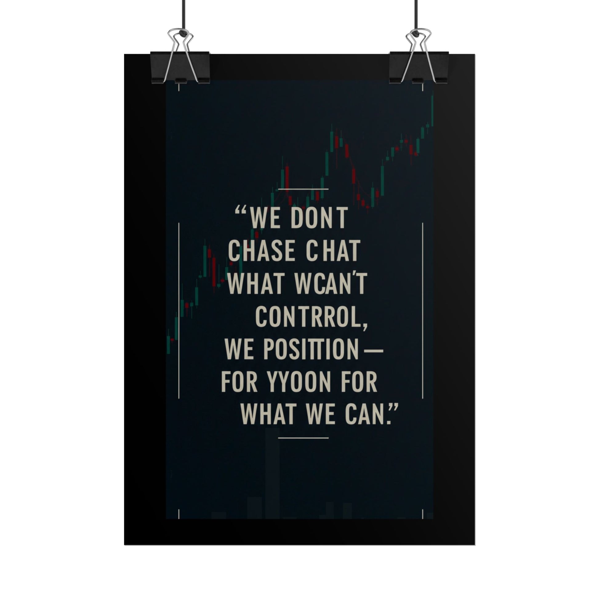 We Don’t Chase What We Can’t Control Art Poster, Motivational Quote Print, Modern Home Decor, Office Inspiration, Thoughtful Gift Idea - Candleholm