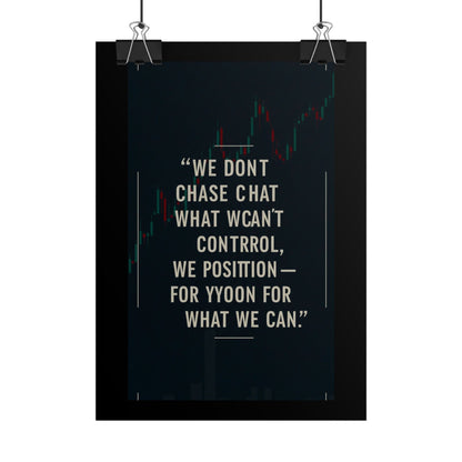 We Don’t Chase What We Can’t Control Art Poster, Motivational Quote Print, Modern Home Decor, Office Inspiration, Thoughtful Gift Idea - Candleholm