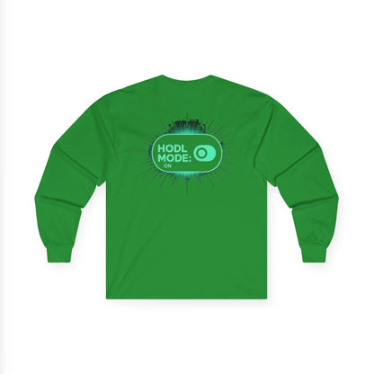 HODL Mode Long Sleeve Tee, Crypto Gift, Unisex T-Shirt, Investment Apparel, Funny Meme Shirt, Casual Wear, Layering Top - Candleholm