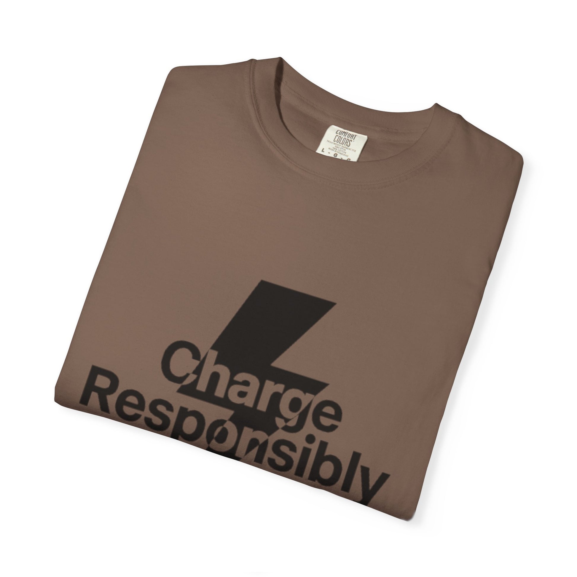 Charge Responsibly T-Shirt | Eco-Friendly Fashion, Electric Vibes - Candleholm
