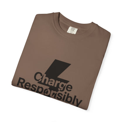 Charge Responsibly T-Shirt | Eco-Friendly Fashion, Electric Vibes - Candleholm