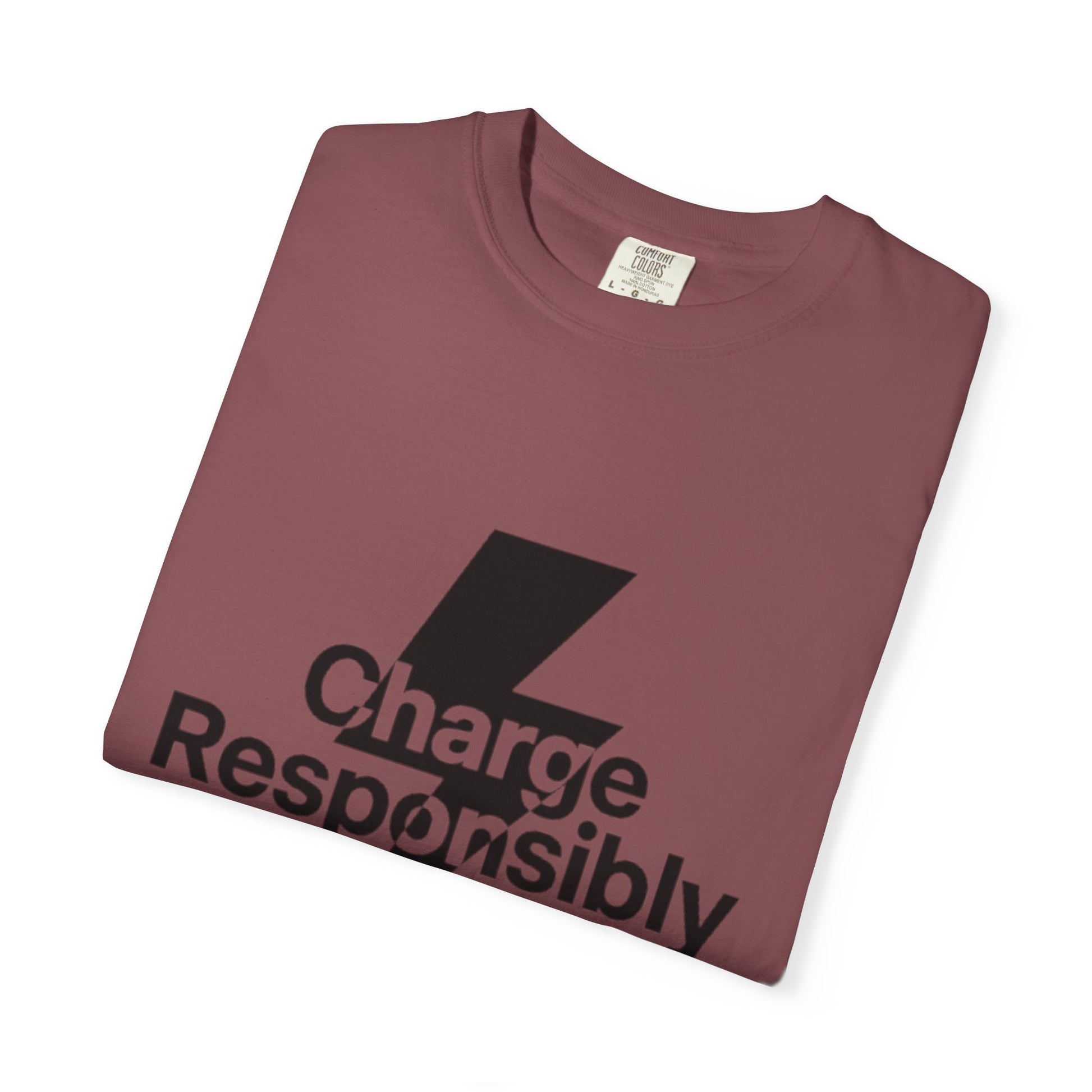 Charge Responsibly T-Shirt | Eco-Friendly Fashion, Electric Vibes - Candleholm