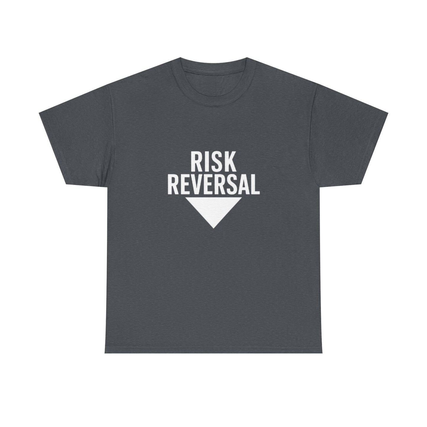 Risk Reversal Unisex Heavy Cotton Tee, Casual Graphic T-Shirt, Motivational Shirt, Relaxed Fit Tee, Thought-Provoking Wear - Candleholm