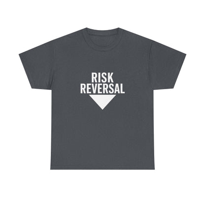 Risk Reversal Unisex Heavy Cotton Tee, Casual Graphic T-Shirt, Motivational Shirt, Relaxed Fit Tee, Thought-Provoking Wear - Candleholm