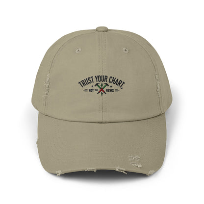 Trust Your Chart, Not the News” – Embroidered Minimalist Trading Dad Hat - Candleholm