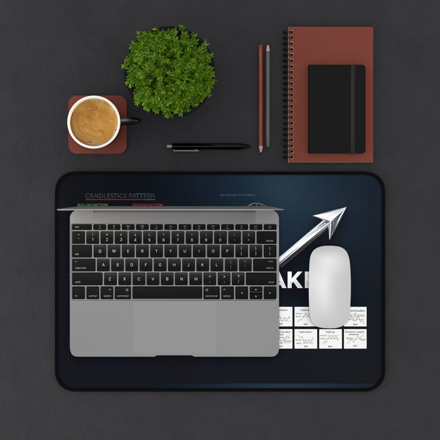 Market Maker Desk Mat, Trading Desk Accessory, Gamer Mouse Pad, Finance Gift, - Candleholm