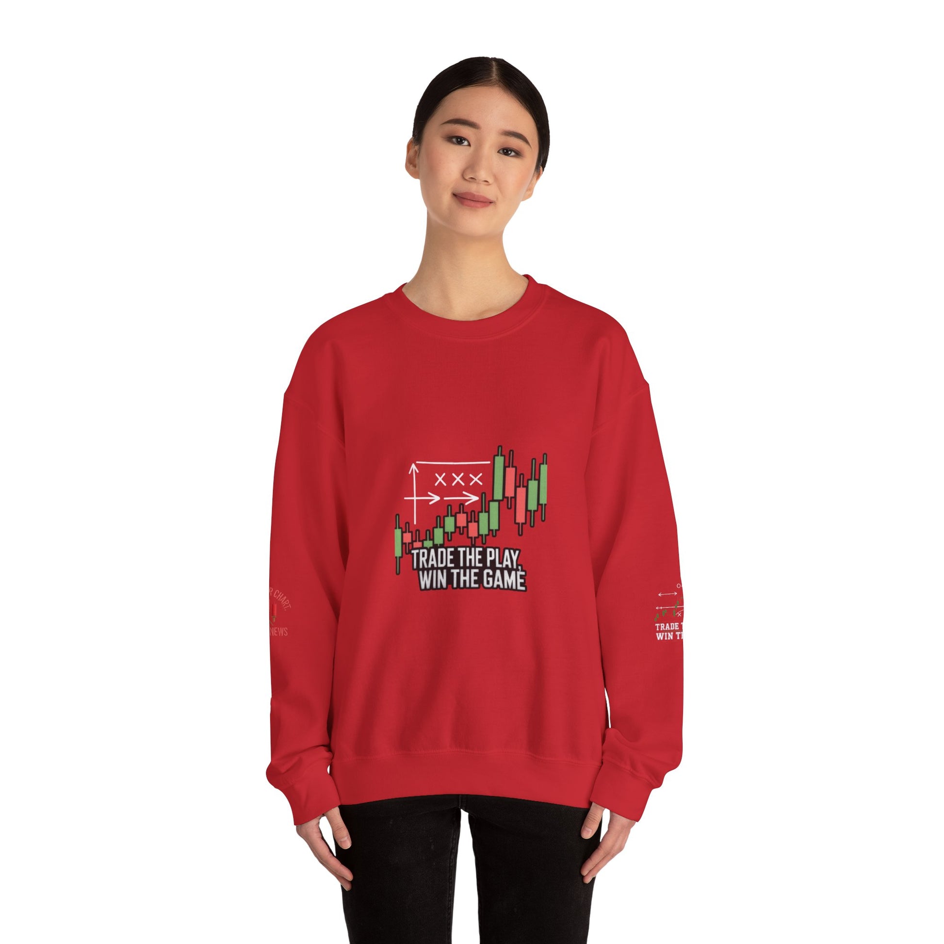 Market Playbook Sweatshirt - Chalkboard Football Trader Fall Uniform - Candleholm