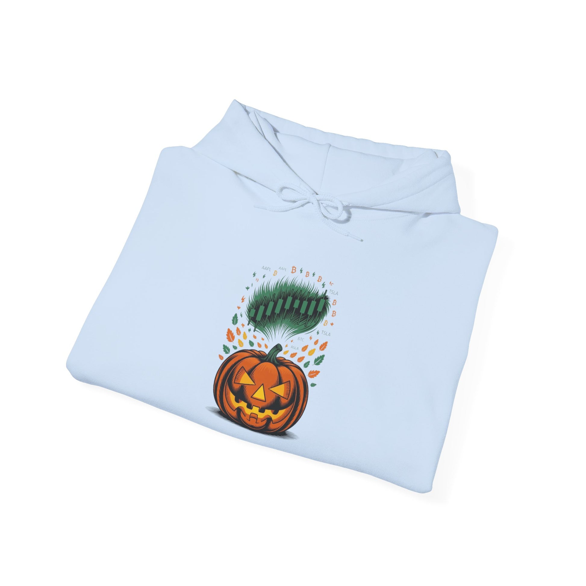 Pumpkin Pump – Bullish Halloween Rally Hoodie  Cozy Unisex Sweatshirt for Fall, Pumpkin and Moon Design, Perfect for Autumn Celebrations, Comfortable Gift [...] - Candleholm