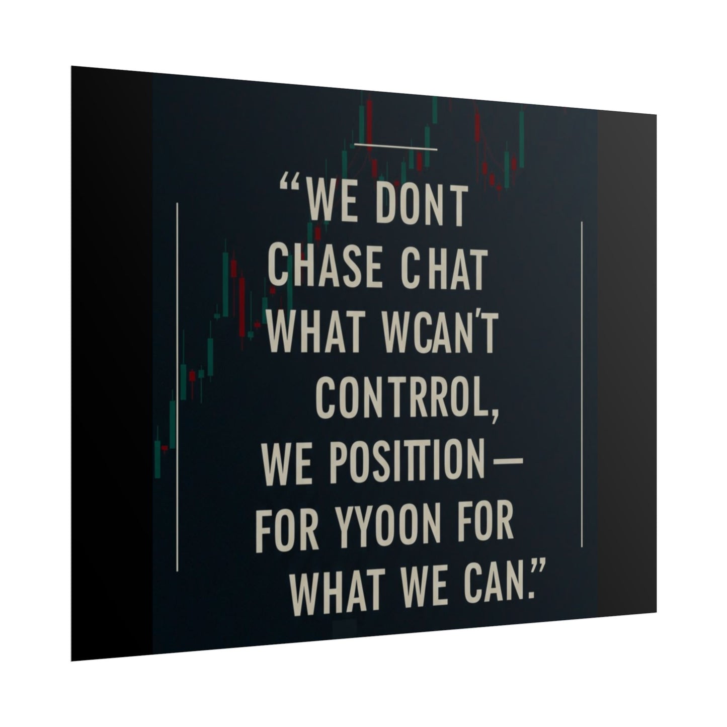 We Don’t Chase What We Can’t Control Art Poster, Motivational Quote Print, Modern Home Decor, Office Inspiration, Thoughtful Gift Idea - Candleholm