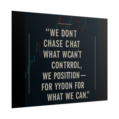 We Don’t Chase What We Can’t Control Art Poster, Motivational Quote Print, Modern Home Decor, Office Inspiration, Thoughtful Gift Idea - Candleholm