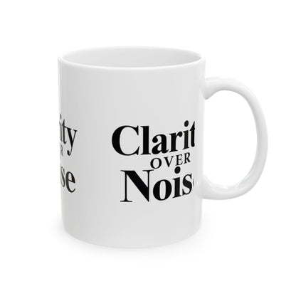 Clarity over noise trader’s Ceramic Mug, (11oz, 15oz) - Candleholm