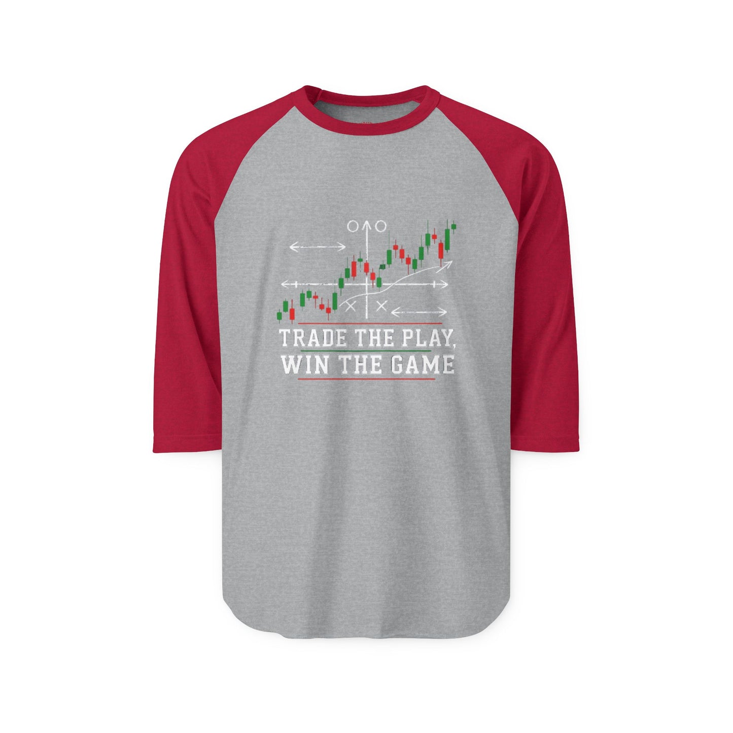 Trading Floor Stock Market Bull and Bear Three-Quarter Sleeve Raglan Shirt - Candleholm