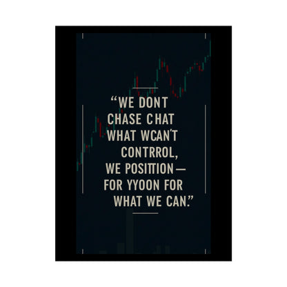 We Don’t Chase What We Can’t Control Art Poster, Motivational Quote Print, Modern Home Decor, Office Inspiration, Thoughtful Gift Idea - Candleholm