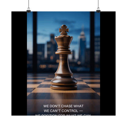 Vertical Poster - Matte Inspirational Artwork for Chess Enthusiasts and Strategists - Candleholm