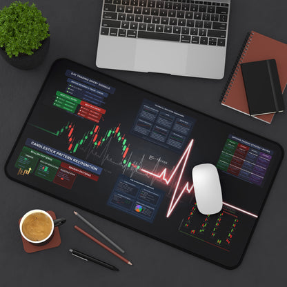 Ultimate Trader's  Day Trading Essentials Desk Mat - Candleholm