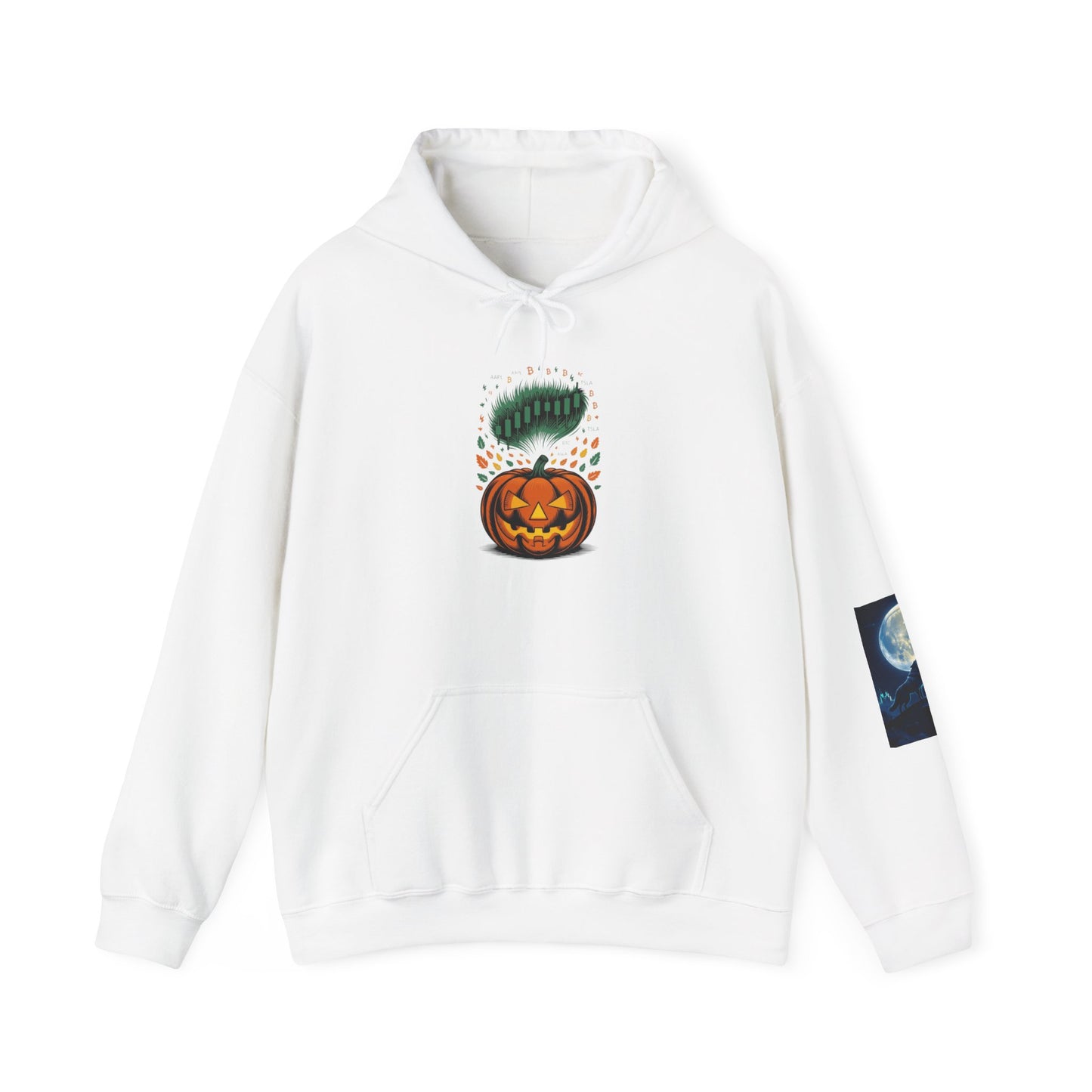 Pumpkin Pump – Bullish Halloween Rally Hoodie  Cozy Unisex Sweatshirt for Fall, Pumpkin and Moon Design, Perfect for Autumn Celebrations, Comfortable Gift [...] - Candleholm