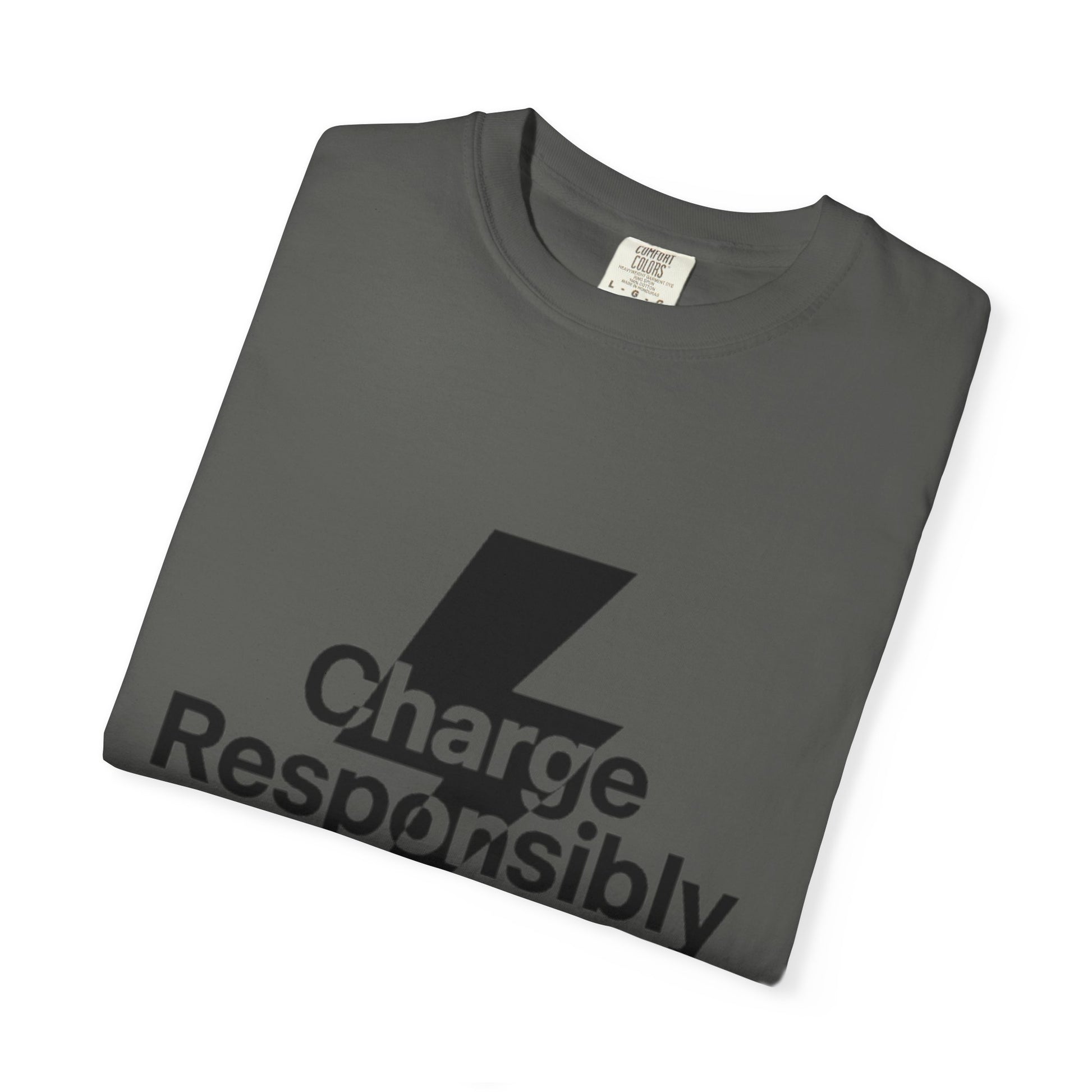 Charge Responsibly T-Shirt | Eco-Friendly Fashion, Electric Vibes - Candleholm