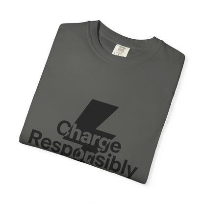 Charge Responsibly T-Shirt | Eco-Friendly Fashion, Electric Vibes - Candleholm