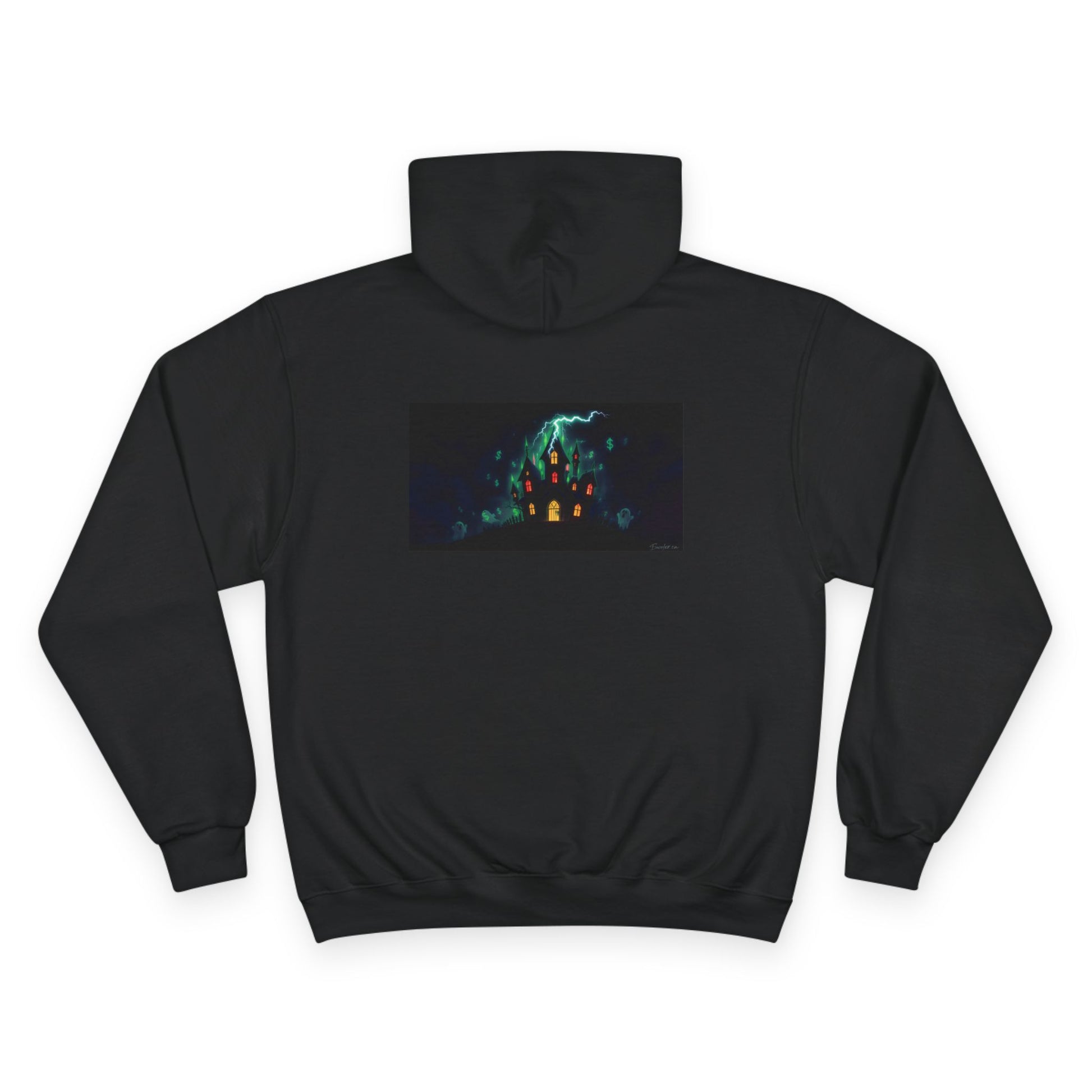 Haunted Chart – Ghosts of the Market  Champion Hoodie, Cozy Sweatshirt, Perfect for Fall, Halloween, Bonfire Nights, Unique Gift for Nature Lovers - Candleholm
