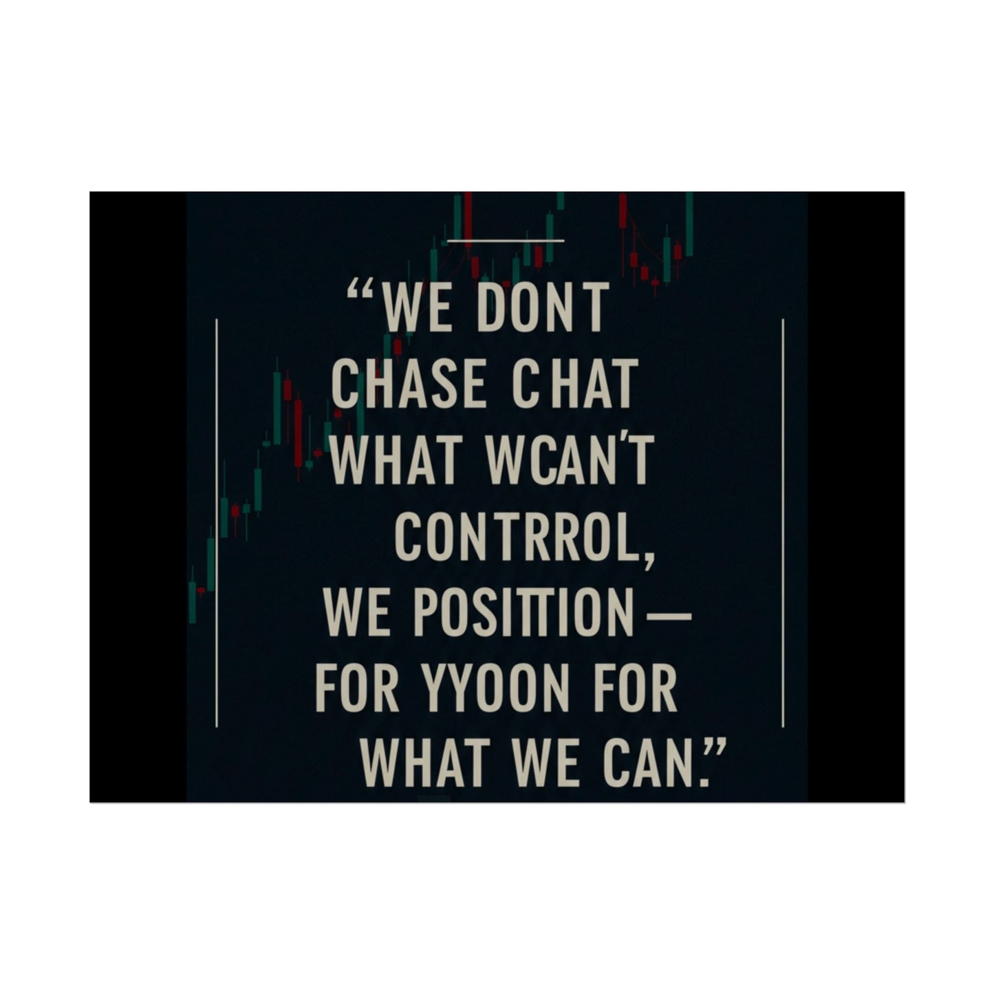 We Don’t Chase What We Can’t Control Art Poster, Motivational Quote Print, Modern Home Decor, Office Inspiration, Thoughtful Gift Idea - Candleholm