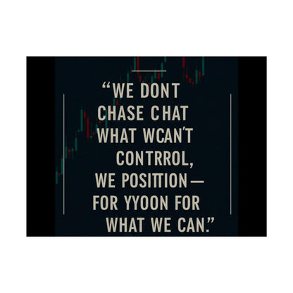 We Don’t Chase What We Can’t Control Art Poster, Motivational Quote Print, Modern Home Decor, Office Inspiration, Thoughtful Gift Idea - Candleholm