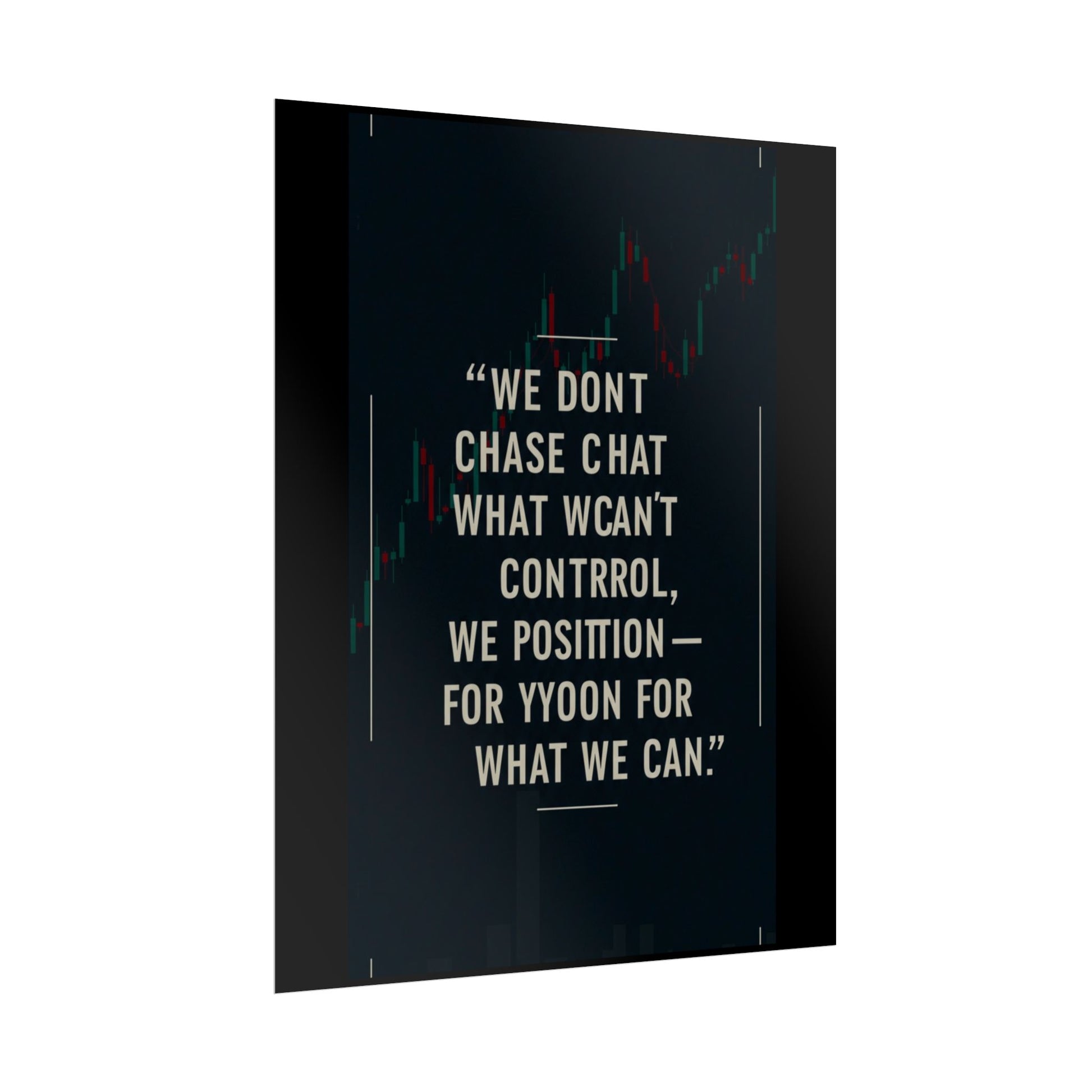 We Don’t Chase What We Can’t Control Art Poster, Motivational Quote Print, Modern Home Decor, Office Inspiration, Thoughtful Gift Idea - Candleholm