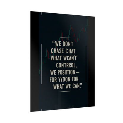 We Don’t Chase What We Can’t Control Art Poster, Motivational Quote Print, Modern Home Decor, Office Inspiration, Thoughtful Gift Idea - Candleholm
