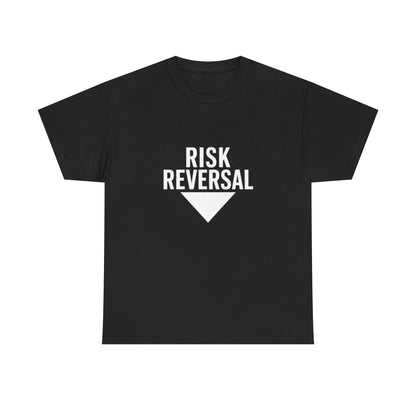 Risk Reversal Unisex Heavy Cotton Tee, Casual Graphic T-Shirt, Motivational Shirt, Relaxed Fit Tee, Thought-Provoking Wear - Candleholm