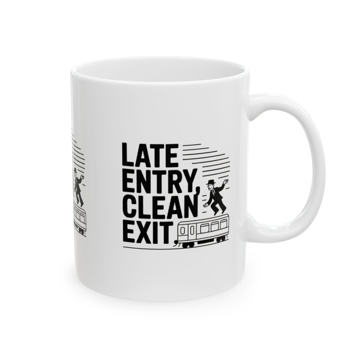 Late Entry, Clean Exit – Trader’s Precision Mug | Gift for Commuters, Office Humor, Morning Coffee - Candleholm