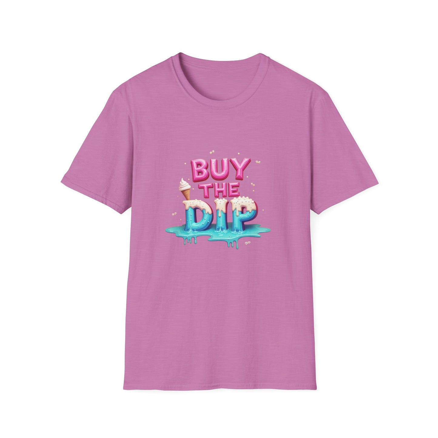 Buy The Dip Unisex Softstyle T-Shirt | Trendy Investment Tee, Crypto Apparel, Casual Wear, Gift for Traders, Financial Humor - Candleholm