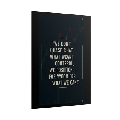 We Don’t Chase What We Can’t Control Art Poster, Motivational Quote Print, Modern Home Decor, Office Inspiration, Thoughtful Gift Idea - Candleholm